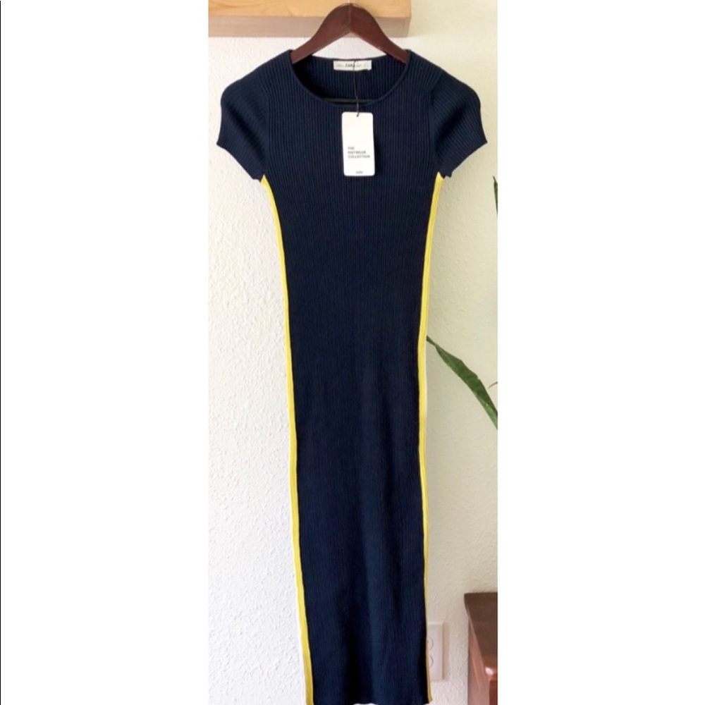 ZARA T-shirt Ribbed Dress - Picture 3 of 5